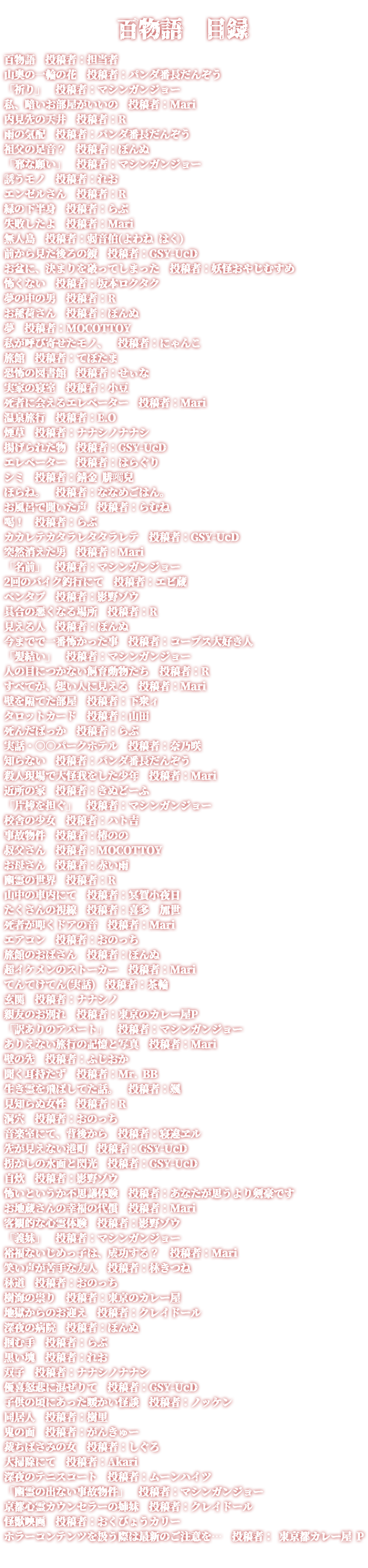 百物語目録